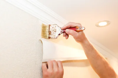 Pose de papier peint à Valempoulières — revêtements muraux et toiles de verre